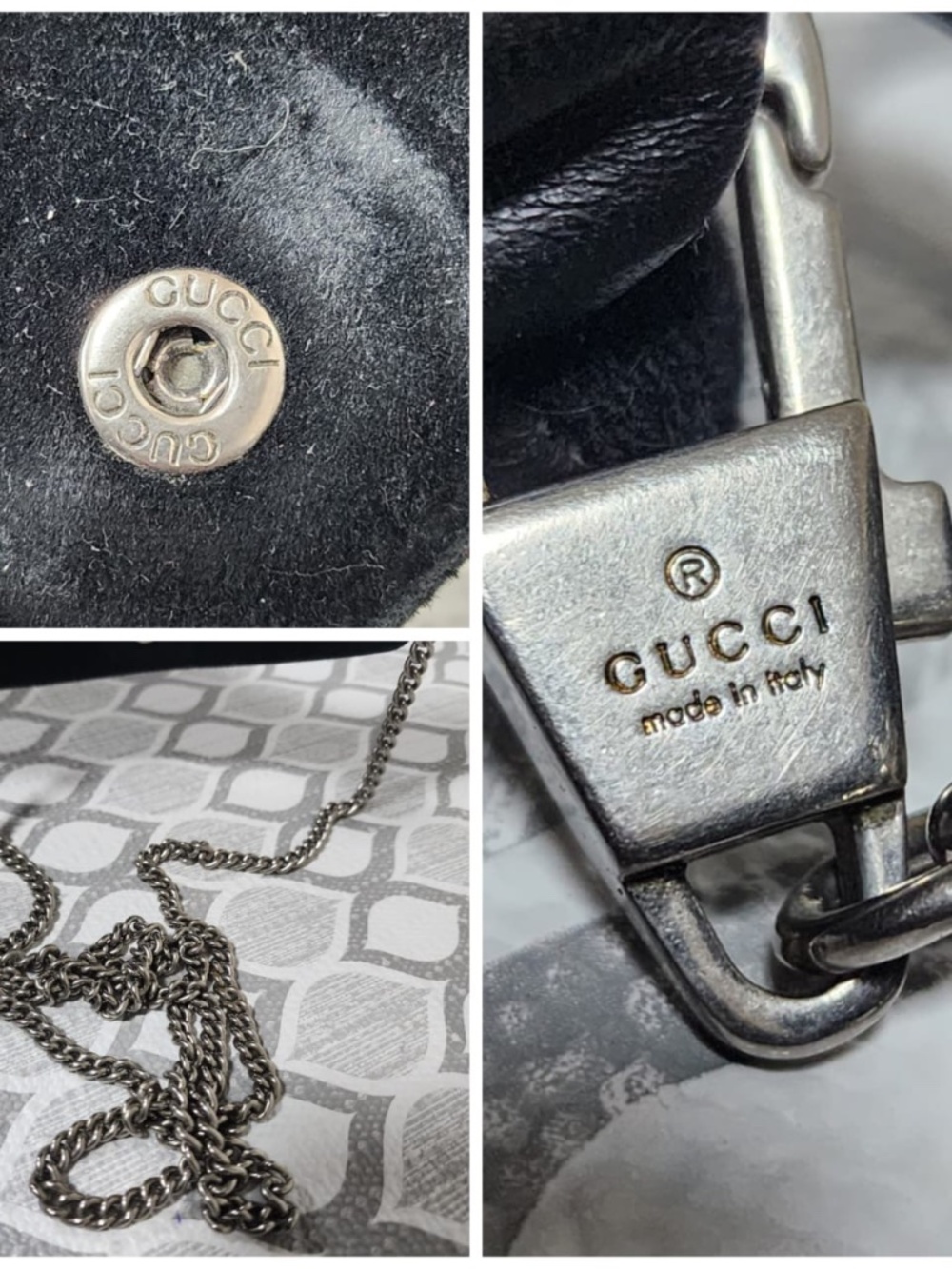 Authentic Gucci Velvet Super Mini Dionysus Crossbody Bag Black - Picture 8 of 12